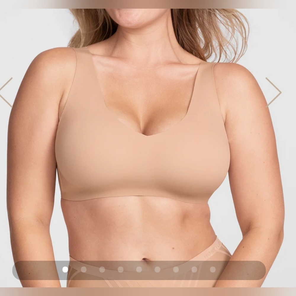 Honeylove V-Neck Bra Nude Sand Size 3X